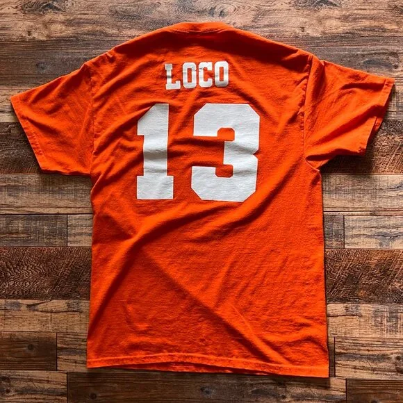 Ballbarians Basketball Jersey Shirt Loco #13 Streetwear Orange T-shirt Small - Picture 2 of 4